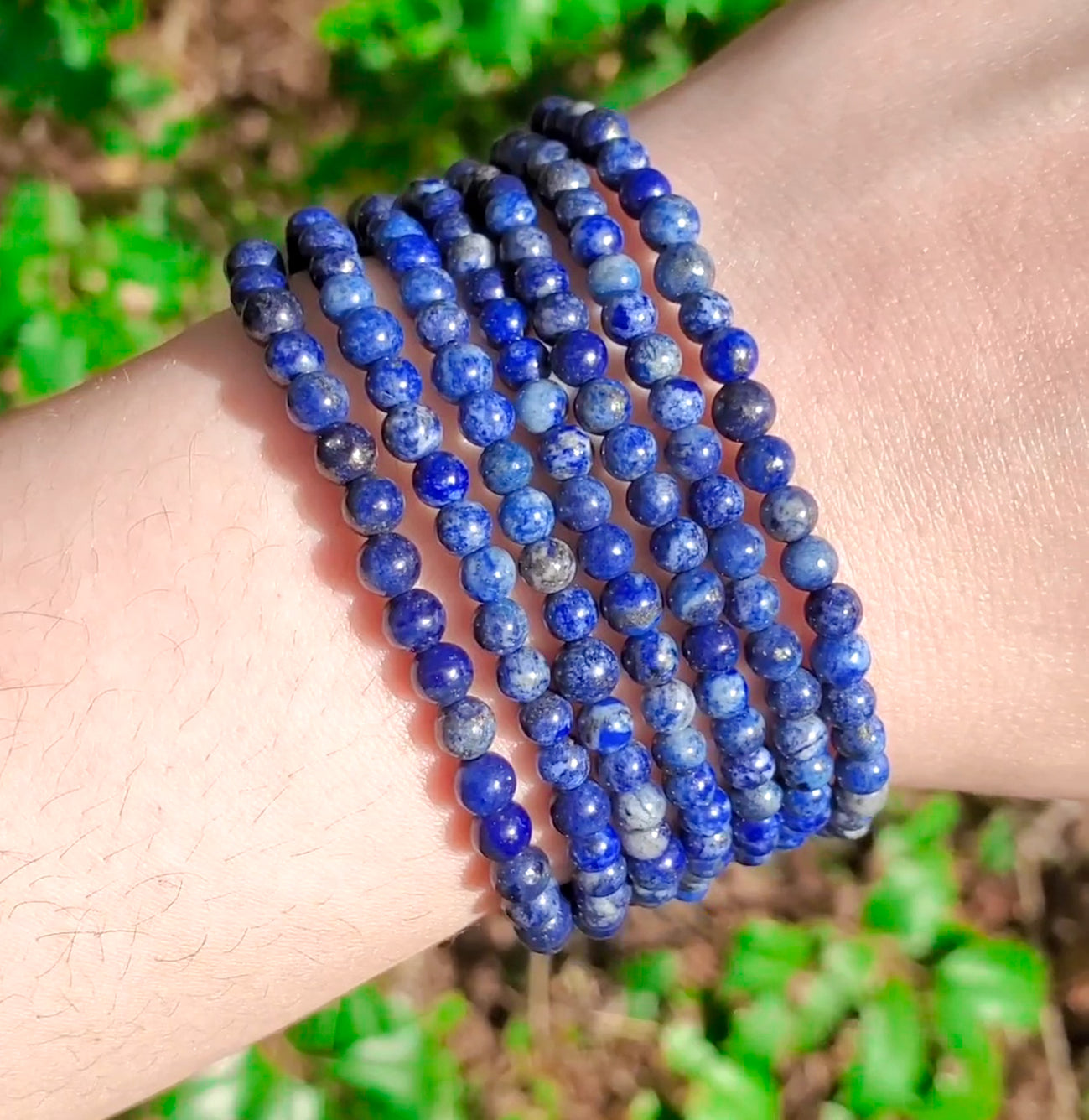 Colleen Lopez™ Natural Premium Lapis Lazuli Gemstone Beads Bracelet-Stretch  Fit | eBay