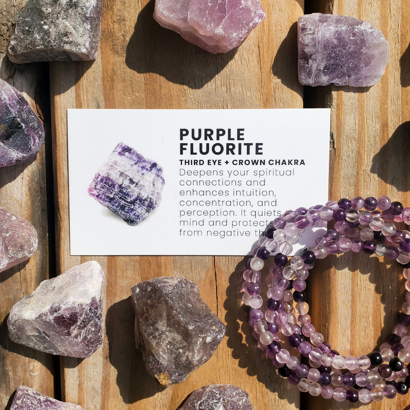 Purple Fluorite Bracelet