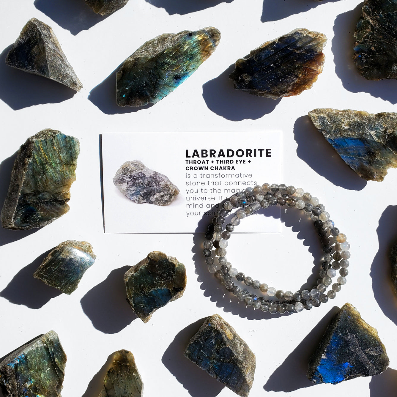 Blue Flash Labradorite Bracelet