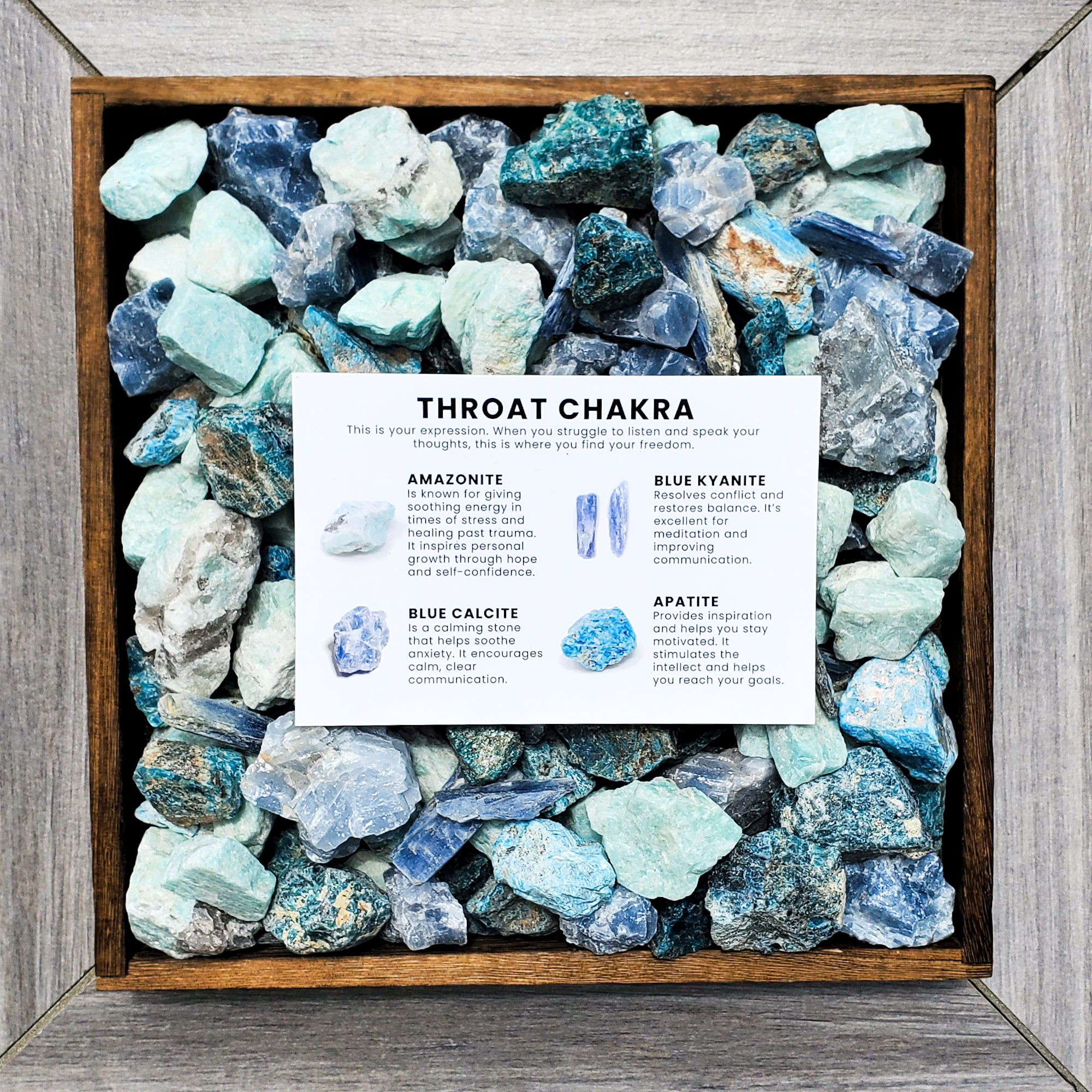 Throat Chakra Raw Crystal Set